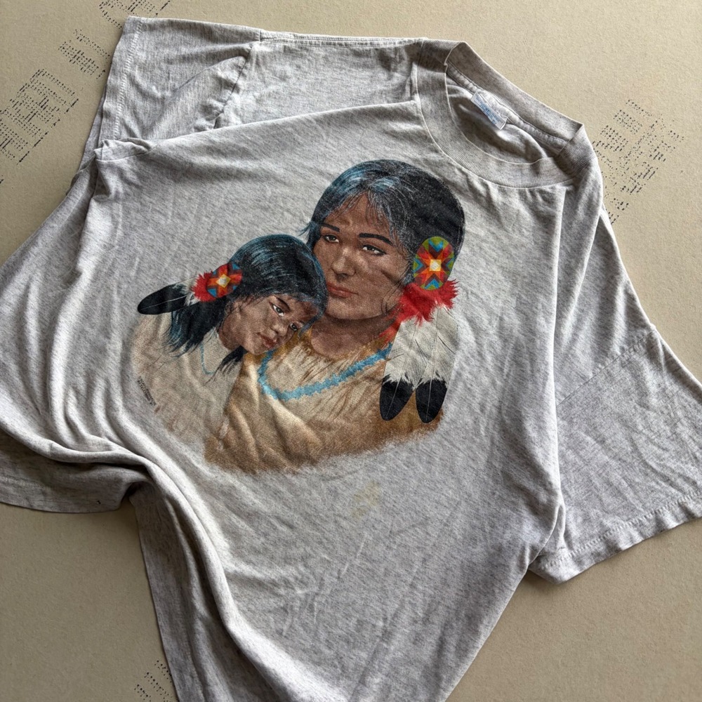 Vintage 90s Tee Jays Native American T-shirt